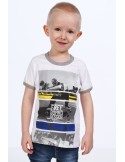 Tricou alb baieti cu imprimeu NDZ4479 - Magazin online - Boutique